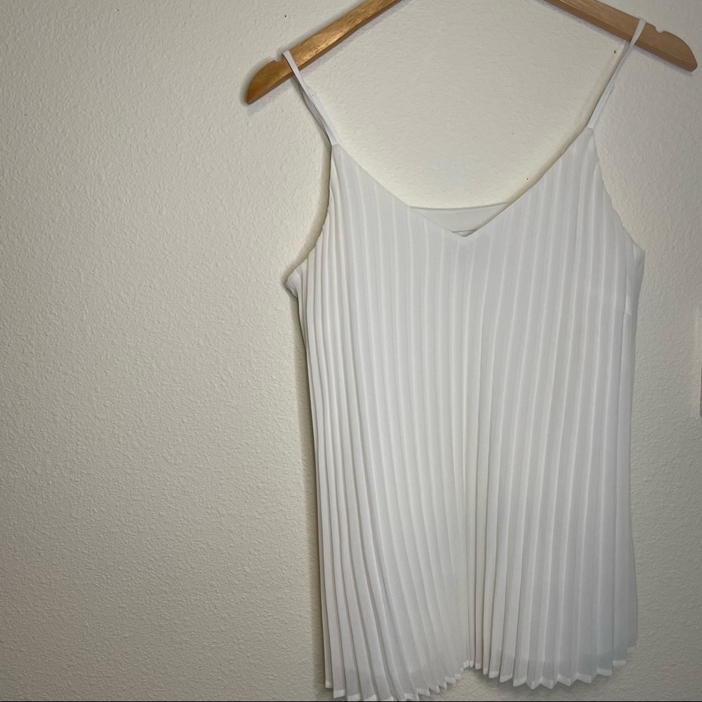 Small a new day white tank top